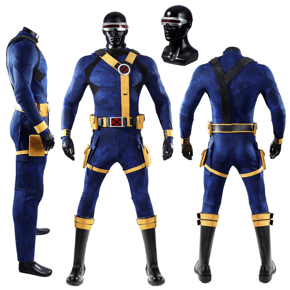 Quality Men'S Accessories - Hoge kwaliteit blauwe Cyclops cosplay kostuum