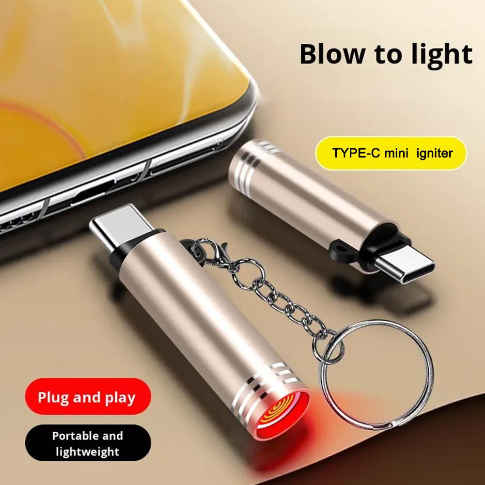 Lighter Windproof - Type C Mini-aansteker Blow to Ignite