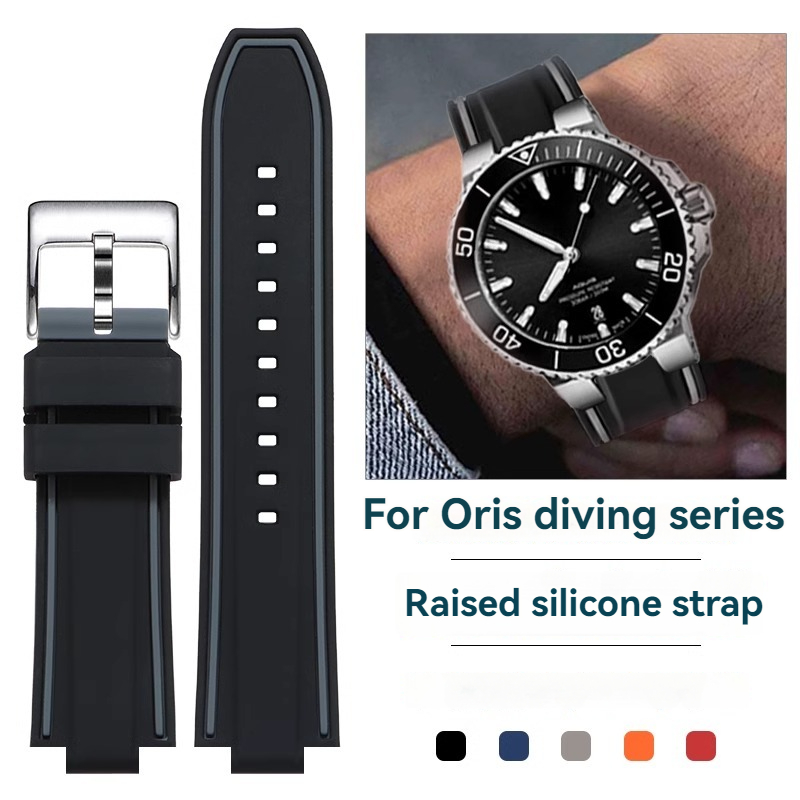 Men Accessories Jewelry - Siliconen Horlogeband Convex Polsband Voor Oris