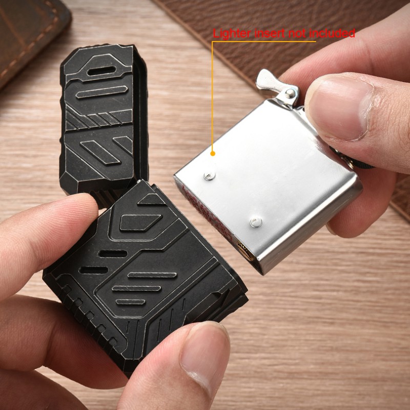 Lighter Windproof - Titanium Legering Aansteker Case Mannen Vader