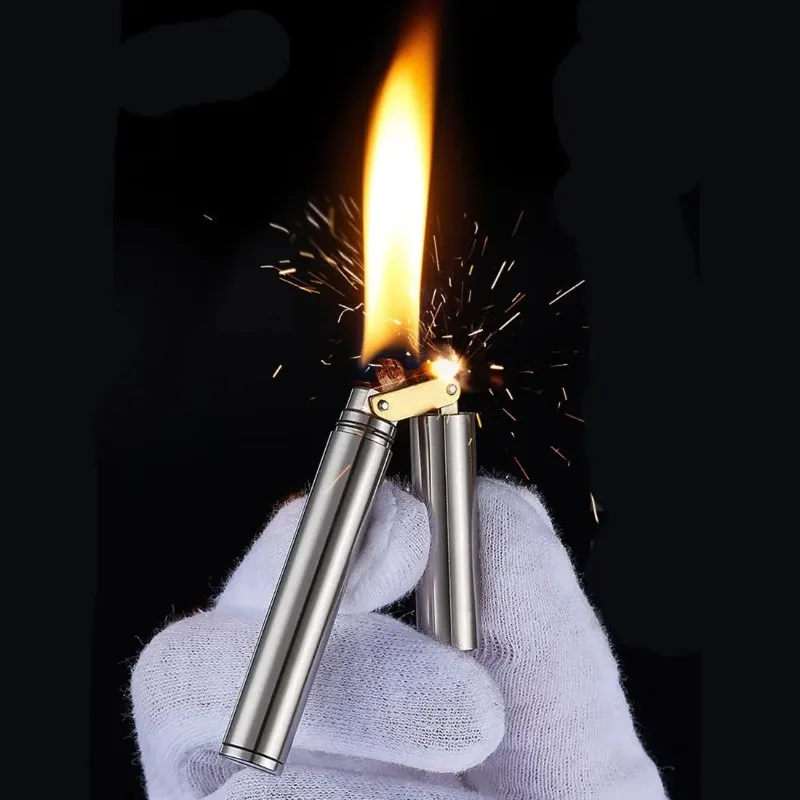 Lighter Windproof - Nunchaku aansteker, messing winddicht mini retro