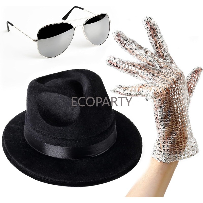 Men'S Accessories In The 80S - Pop King Jackson kostuumaccessoires M-J paillettenhandschoenen,