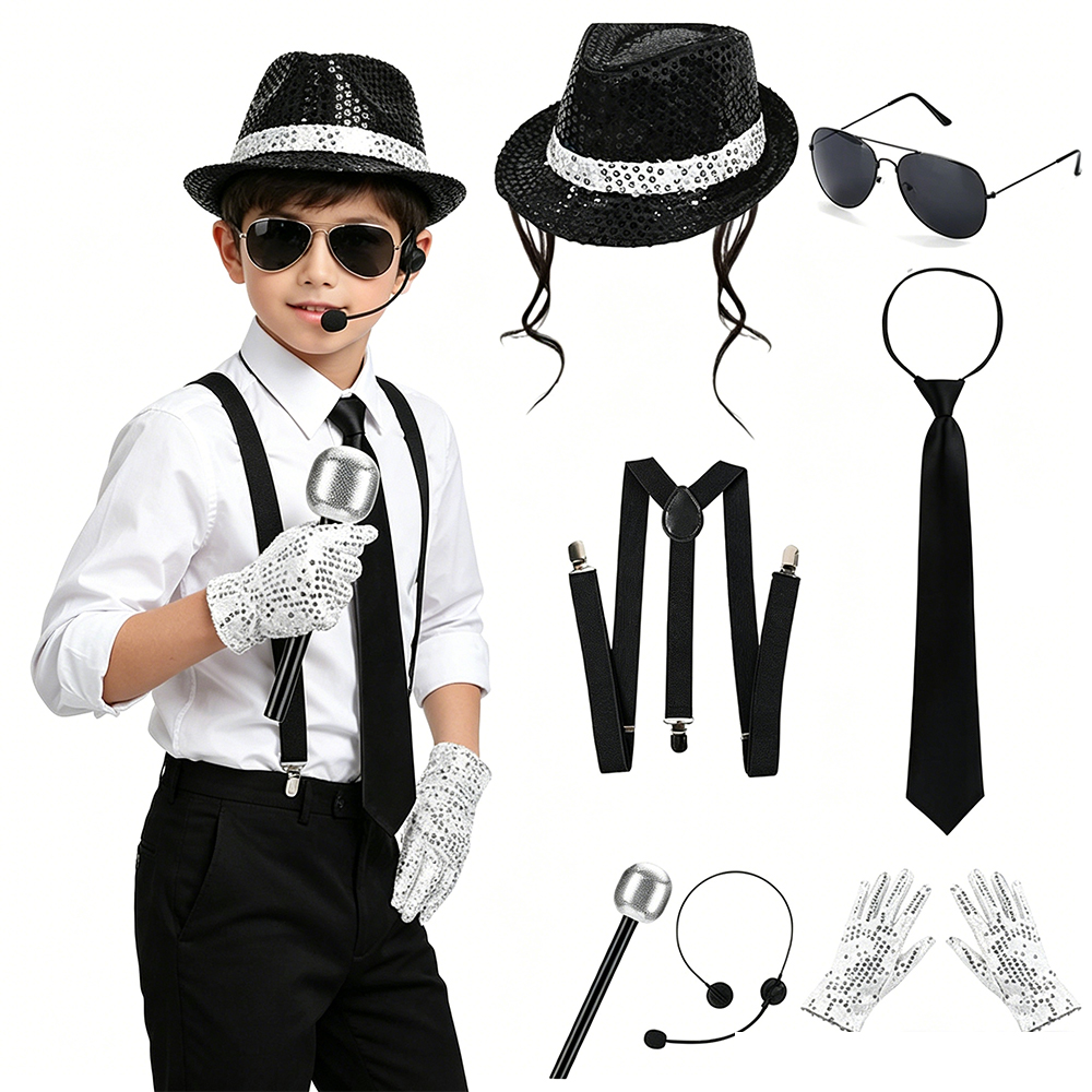 Men'S Accessories In The 80S - Michael Jackson Cosplay Accessoires Set 80S
