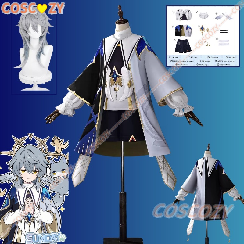 Men Accessories Set - Honkai Star Rail Sunday Little Cat