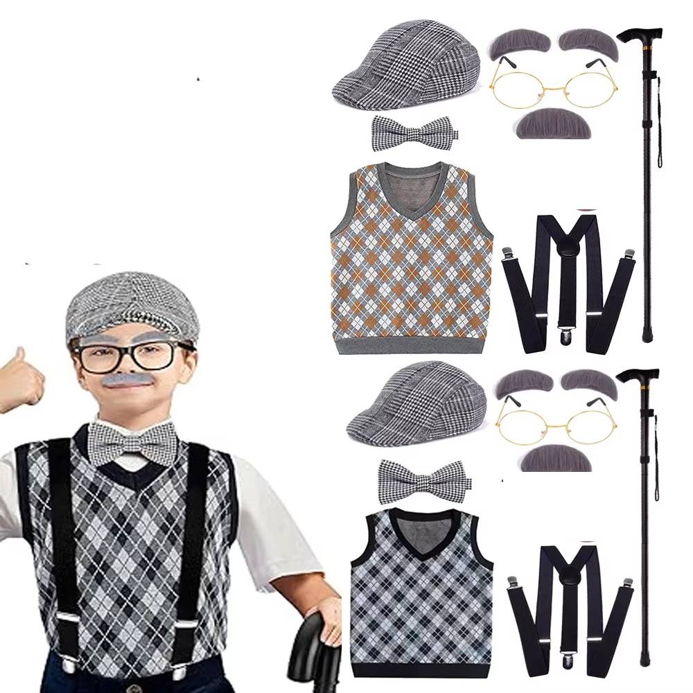 Men Accessories For Neck - Jongens 100 dagen school opa kostuum