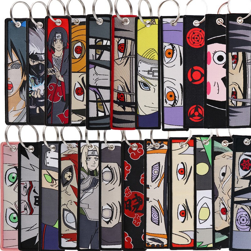 Men Accessories Sale - Anime Naruto Borduurwerk Sleutelhangers Coole Sleutelhangers