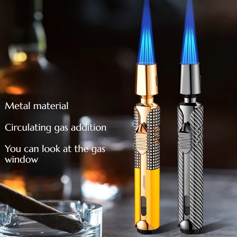 Lighter Windproof - JOBON Metal 3-vlammen winddichte jetblauwe vlam