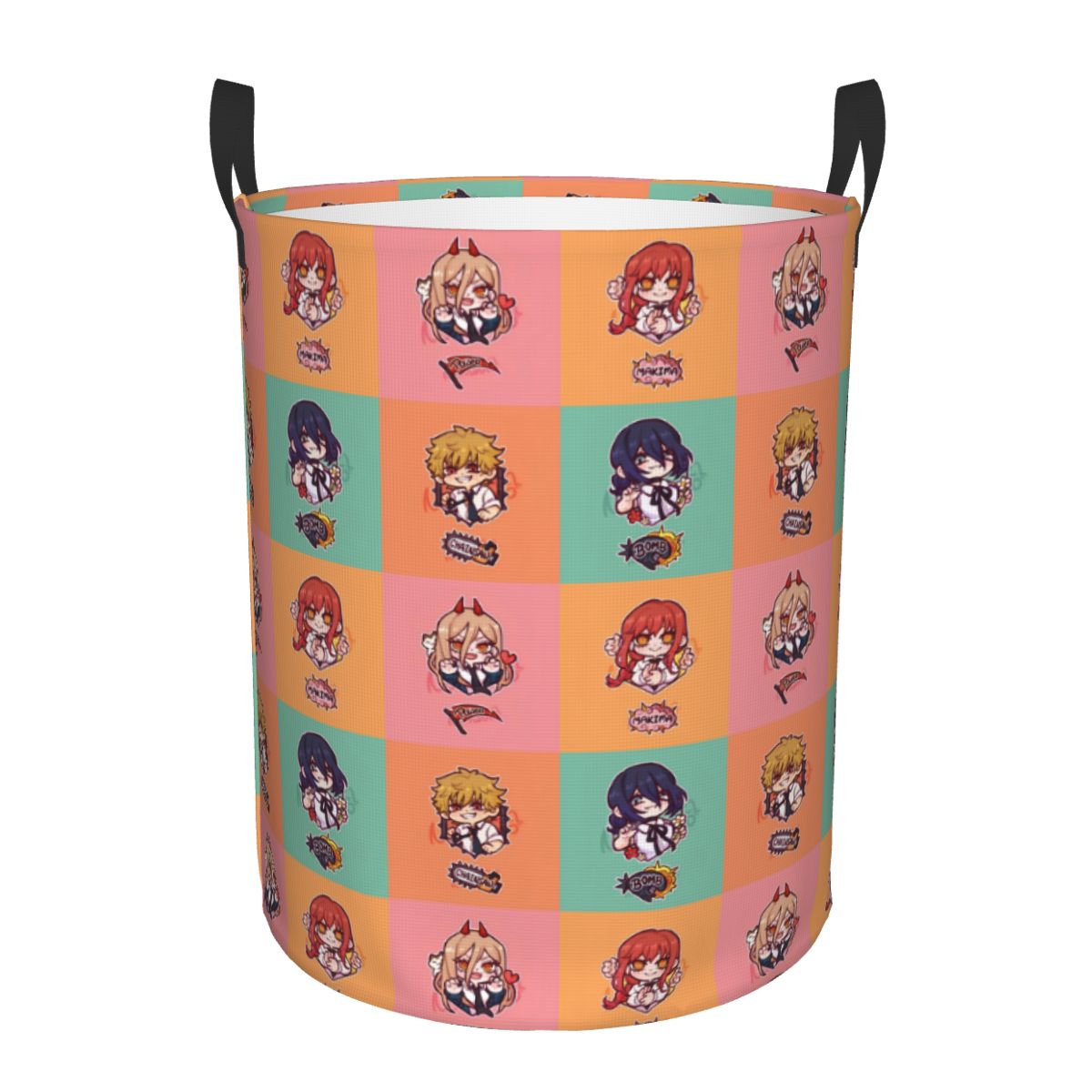 Men Accessories Hamper - Chainsaw Man Manga geruite geruite wasmand
