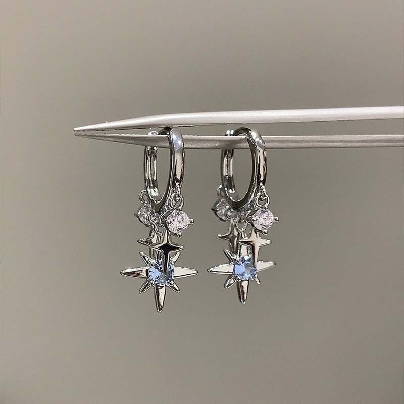 Men Accessories Sale - Nieuwe Y2K Blauwe Zirkoon Ster Kwastje