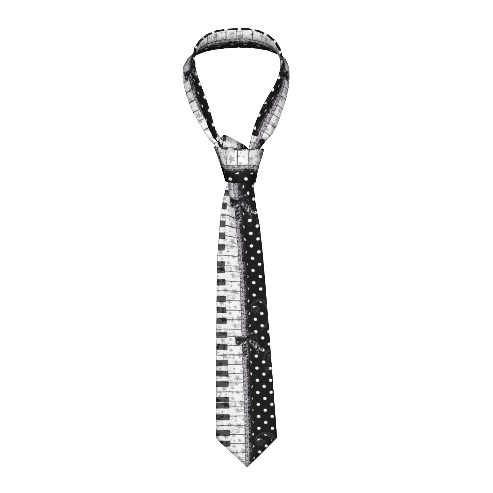 Quality Men'S Accessories - Herenstropdas met stippen- en pianotoetspatroon Vintage