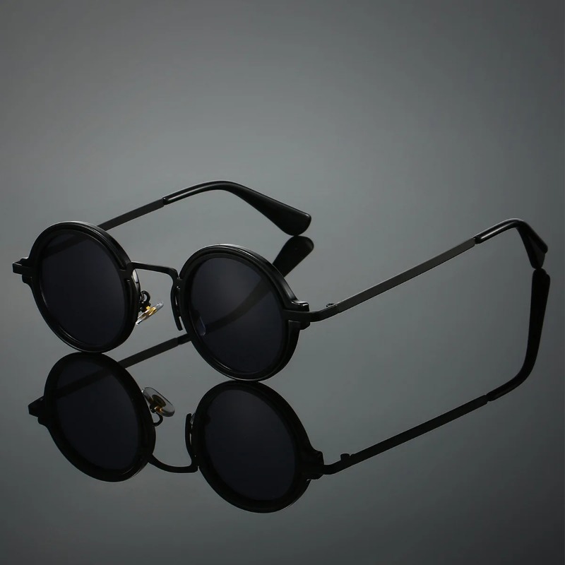 Quality Men'S Accessories - Nieuwe Retro Metalen Ronde Frame Zonnebril