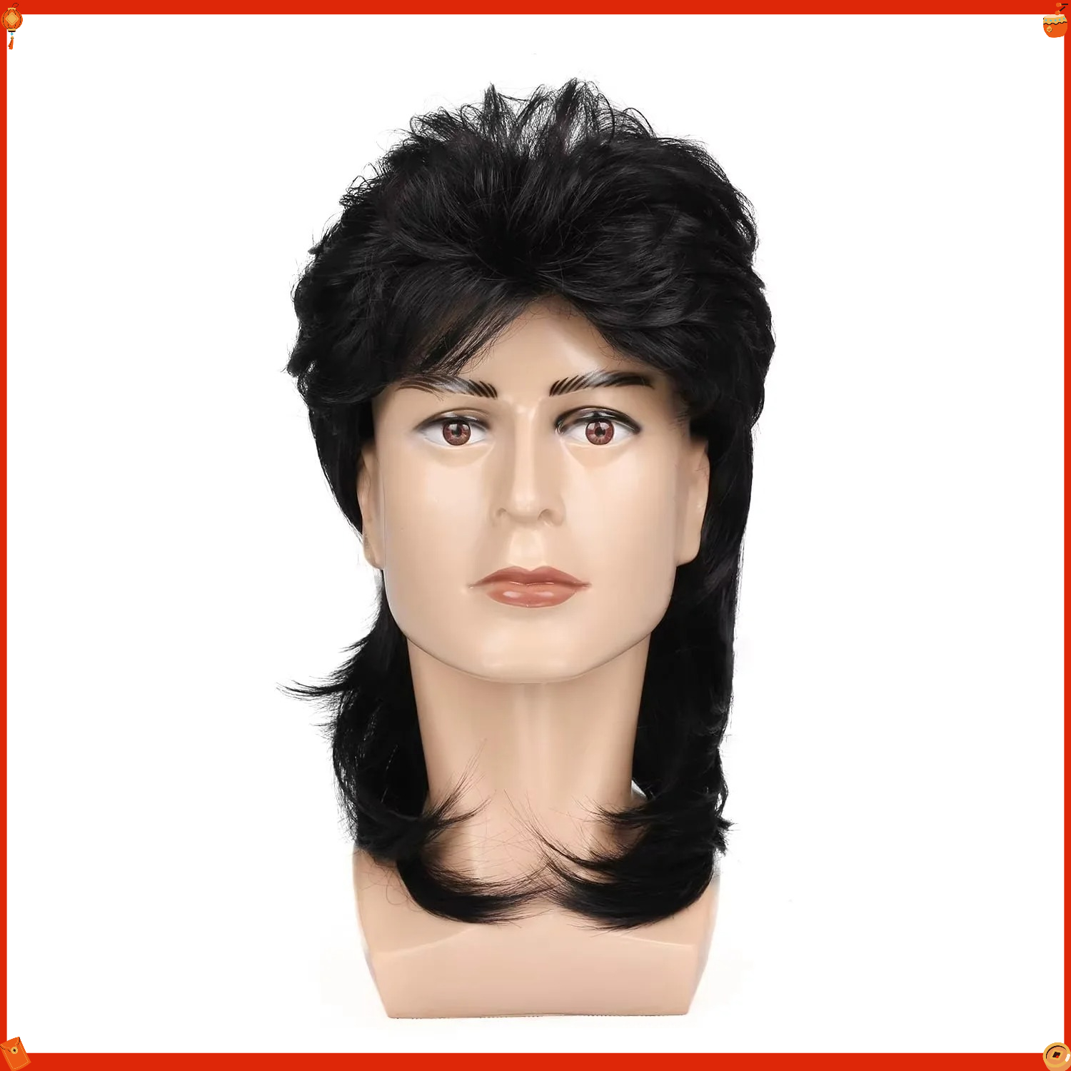 Synthetische Mullet-pruik voor - Men'S Accessories In The 80S recensie en prijs