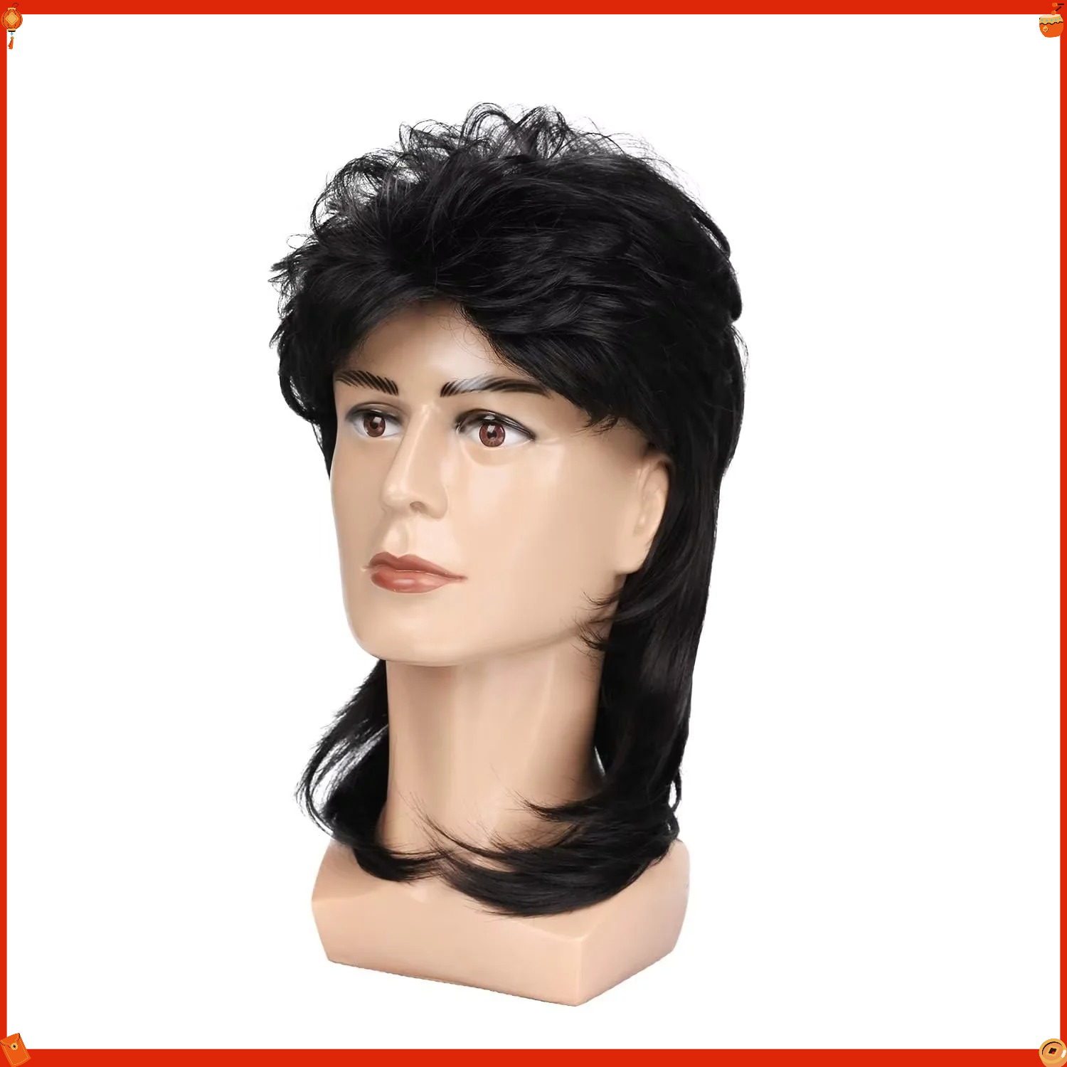 Synthetische Mullet-pruik voor - Men'S Accessories In The 80S recensie en prijs