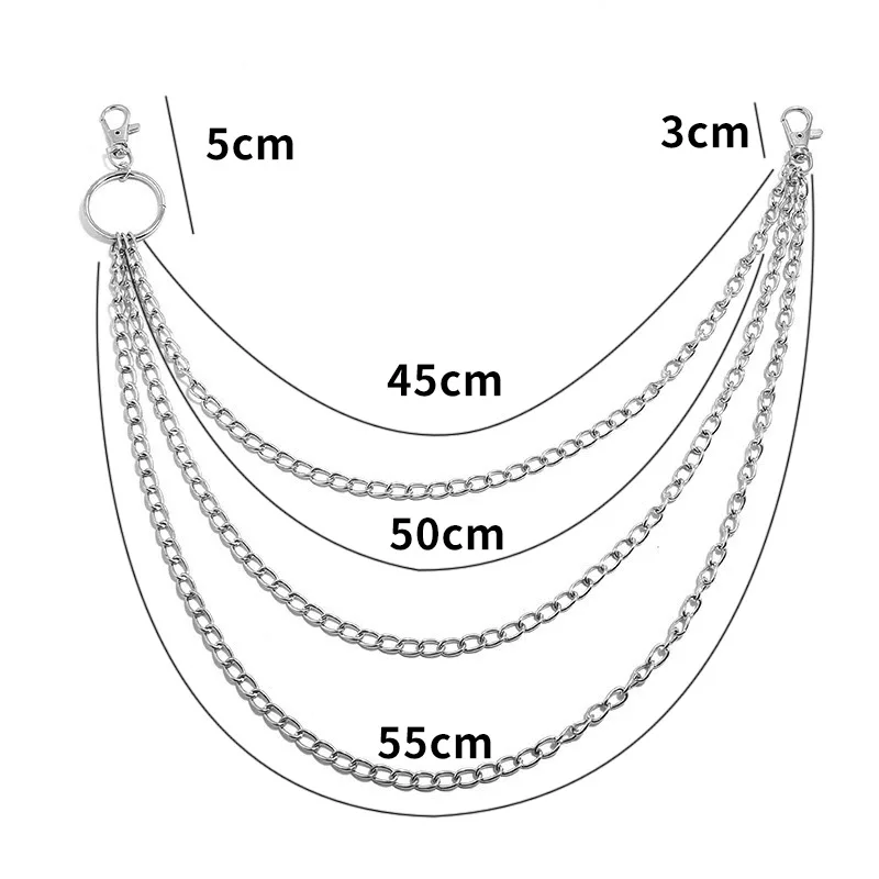 Laag metalen riemketting Punk  - Men'S Accessories Chain recensie en prijs