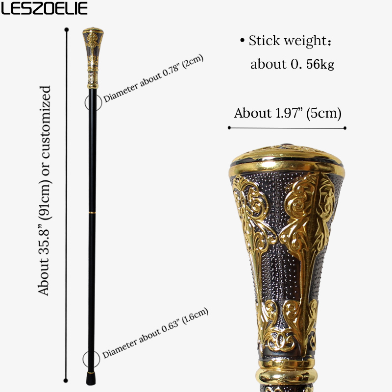 Luxe goud en zwart wandelstok  - Quality Men'S Accessories recensie en prijs
