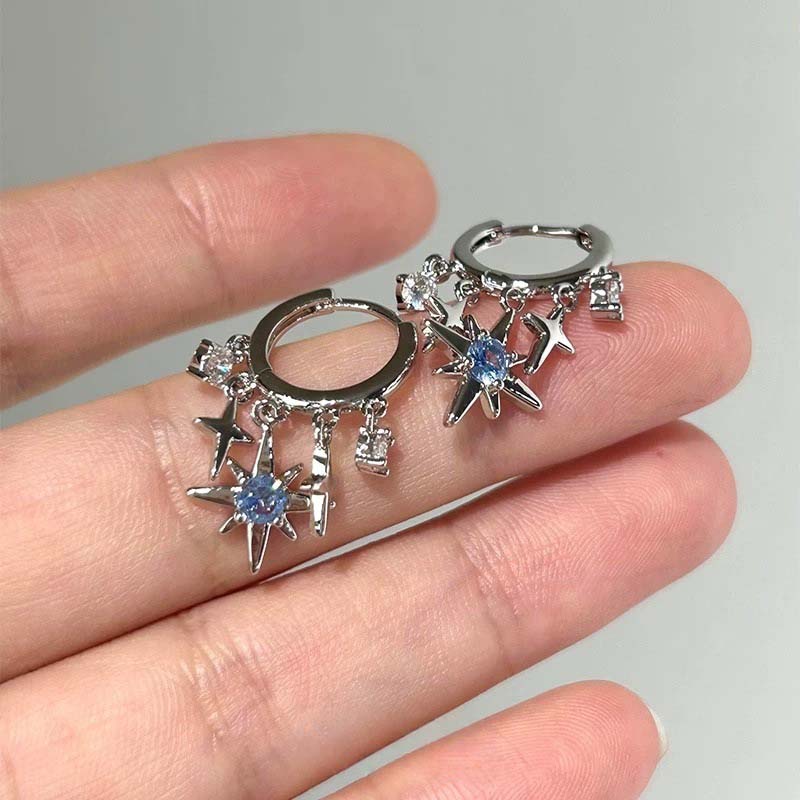 Nieuwe Y2K Blauwe Zirkoon Ster - Men Accessories Sale recensie en prijs